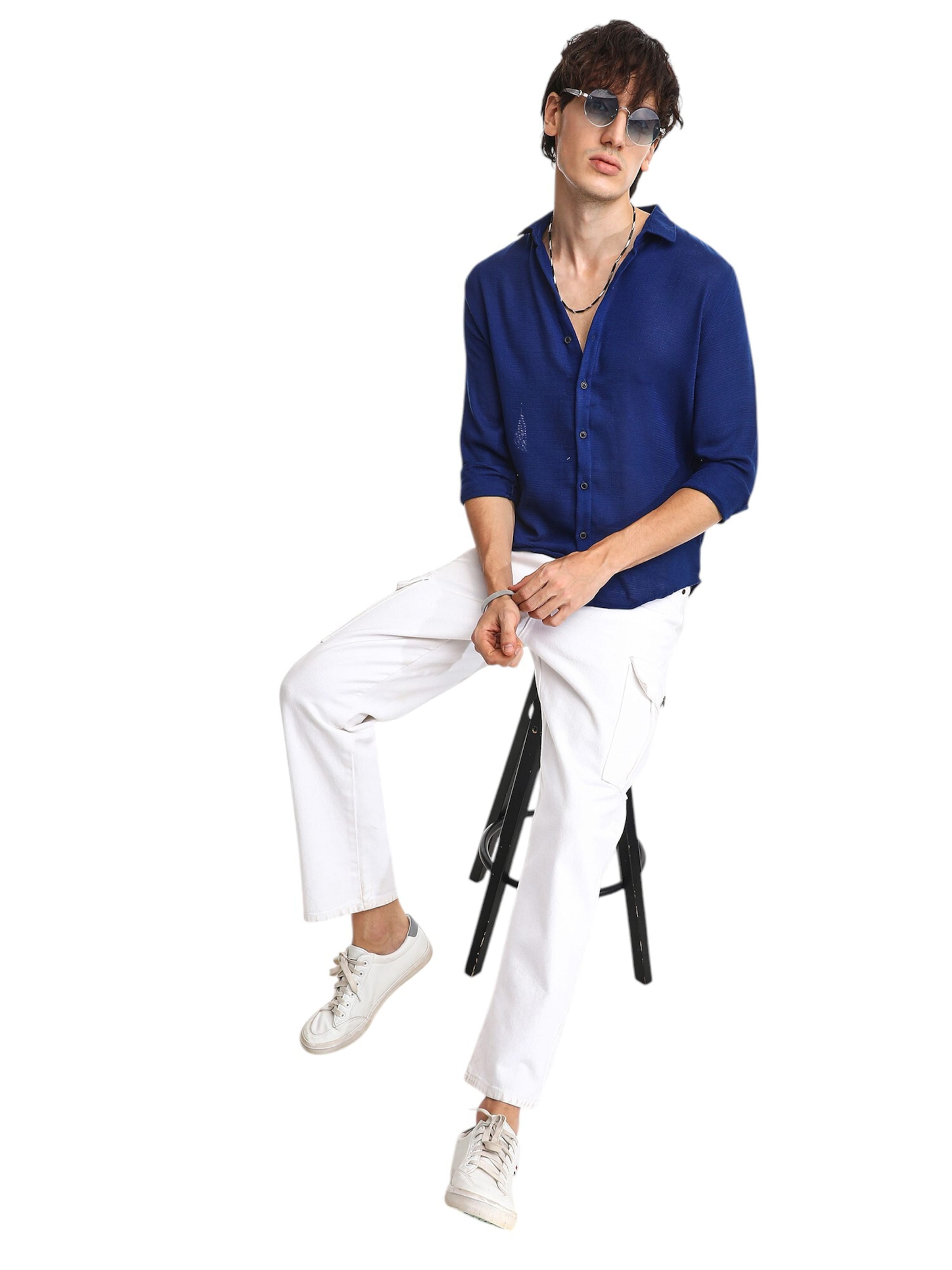 Regular fit Camicia 'Thyrza' di Campus Sutra in blu