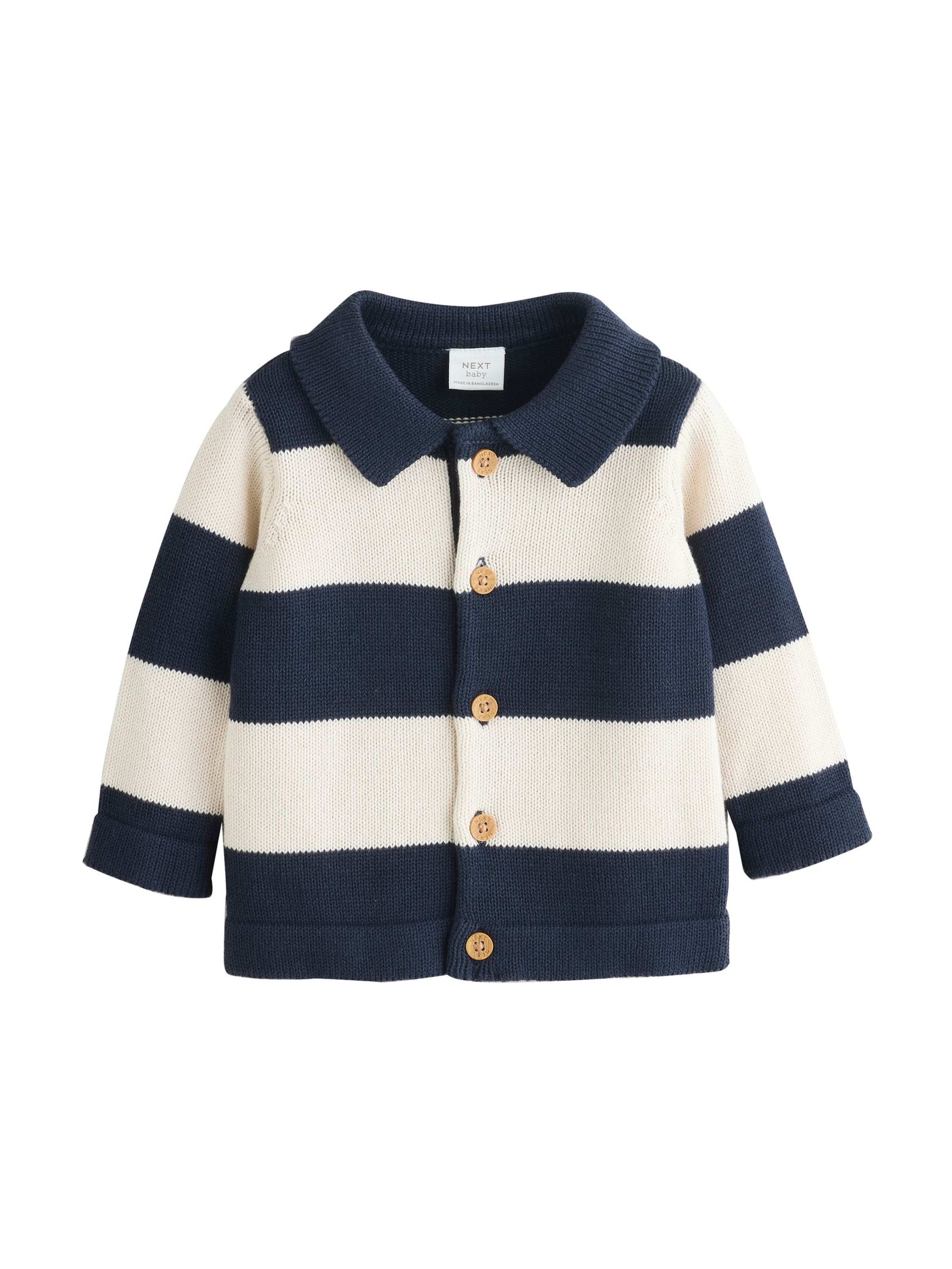 Next Gebreid vest in Blauw: voorkant