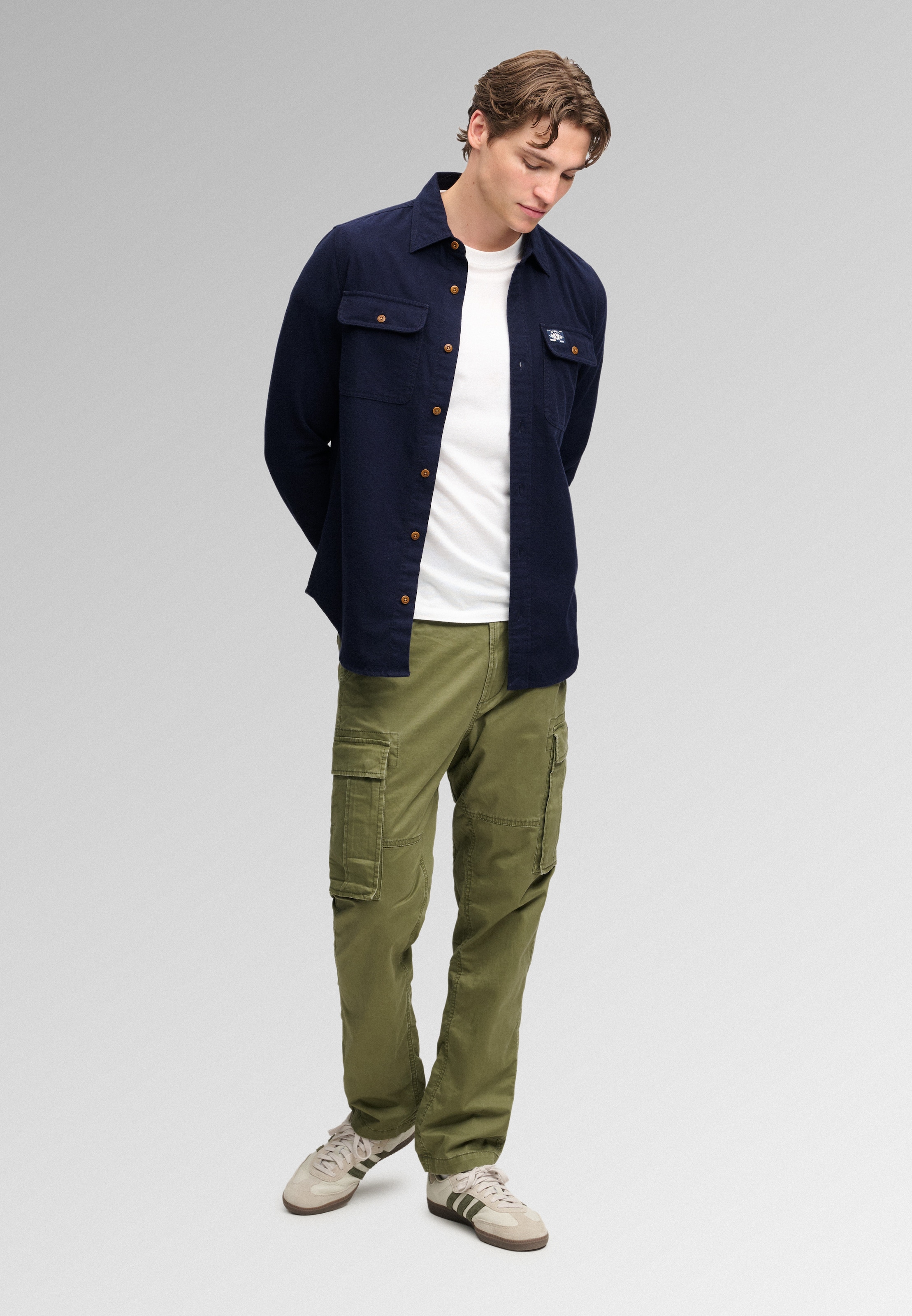 Superdry & Co Regular fit Button Up Shirt in Blue
