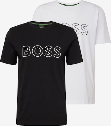 BOSS Green Póló - fekete: elől