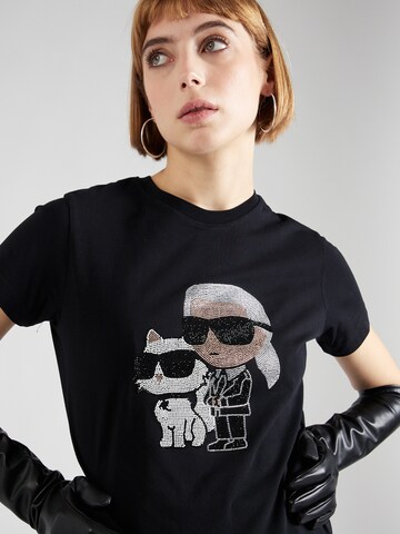 Karl Lagerfeld Tričko 'Ikonik 2.0' – černá