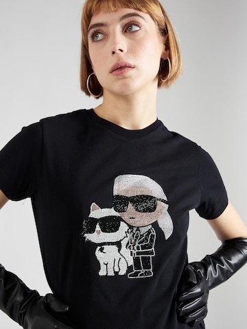 Maglietta 'Ikonik 2.0' di Karl Lagerfeld in nero