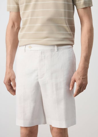 MANGO MAN Regular Pleated Pants 'Antz' in White