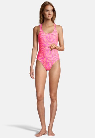 BECO the world of aquasports Bralette Swimsuit 'Zebra Vibes' in Orange