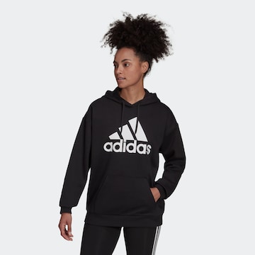 ADIDAS SPORTSWEAR Sports sweatshirt 'Essentials Logo friend Fleece' in Black