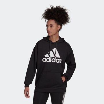 ADIDAS SPORTSWEAR Sportovní mikina 'Essentials Logo friend Fleece' – černá