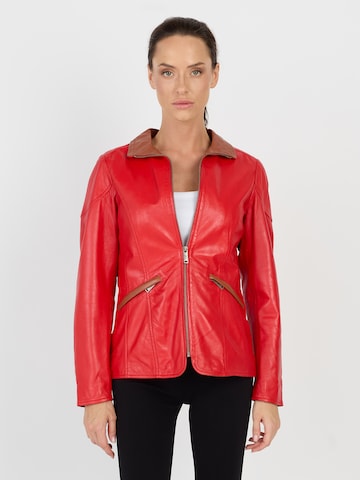 JCC Between-Season Jacket in Red: front