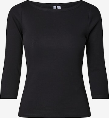 PIECES Top in Black: front