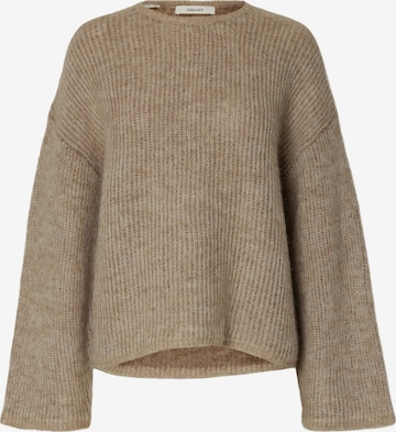 SELECTED Neulepaita 'SLFLULU' värissä beige: etupuoli