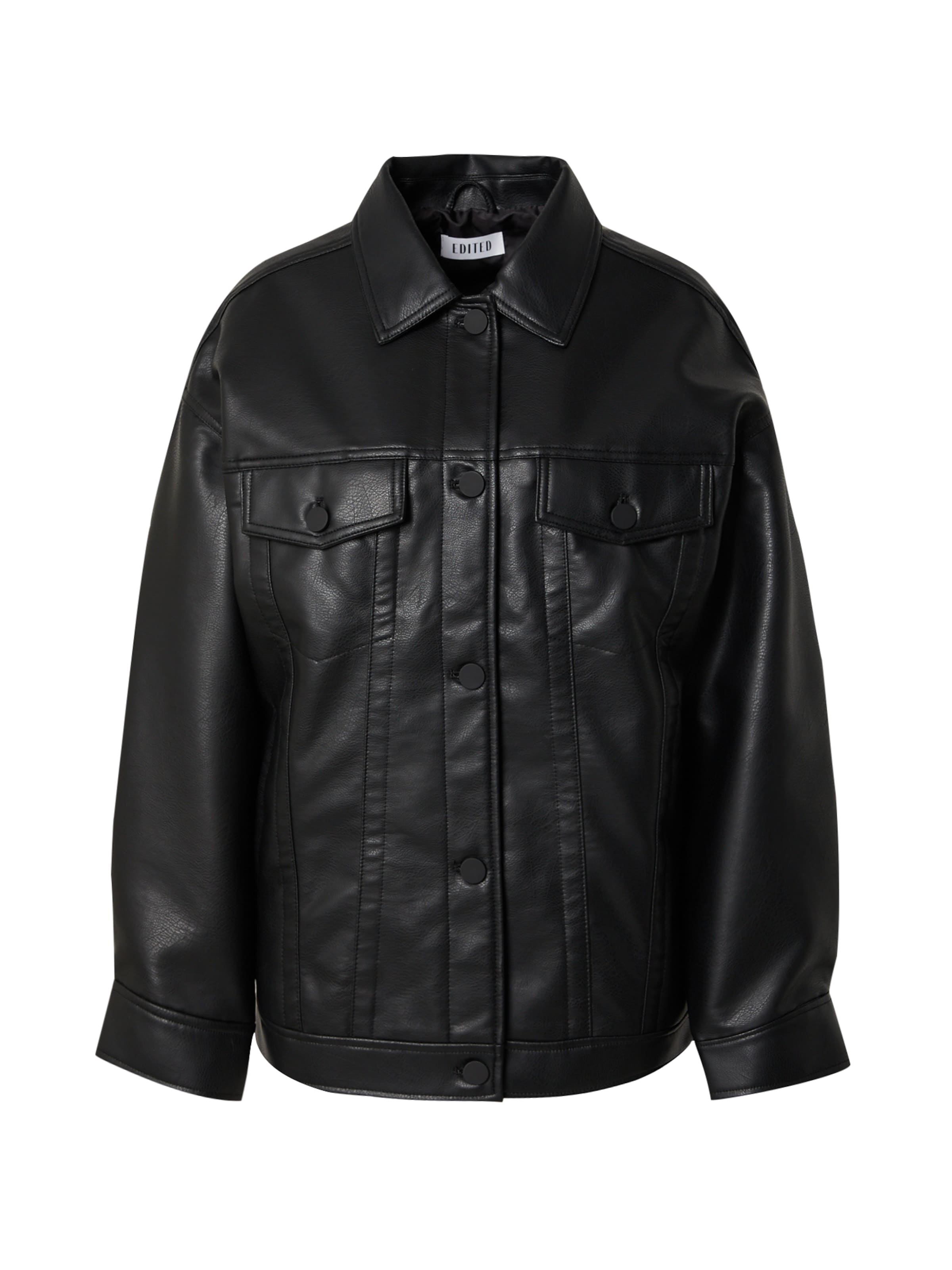 EDITED Φθινοπωρινό και ανοιξιάτικο μπουφάν 'Breanna' σε μαύρο: μπροστά