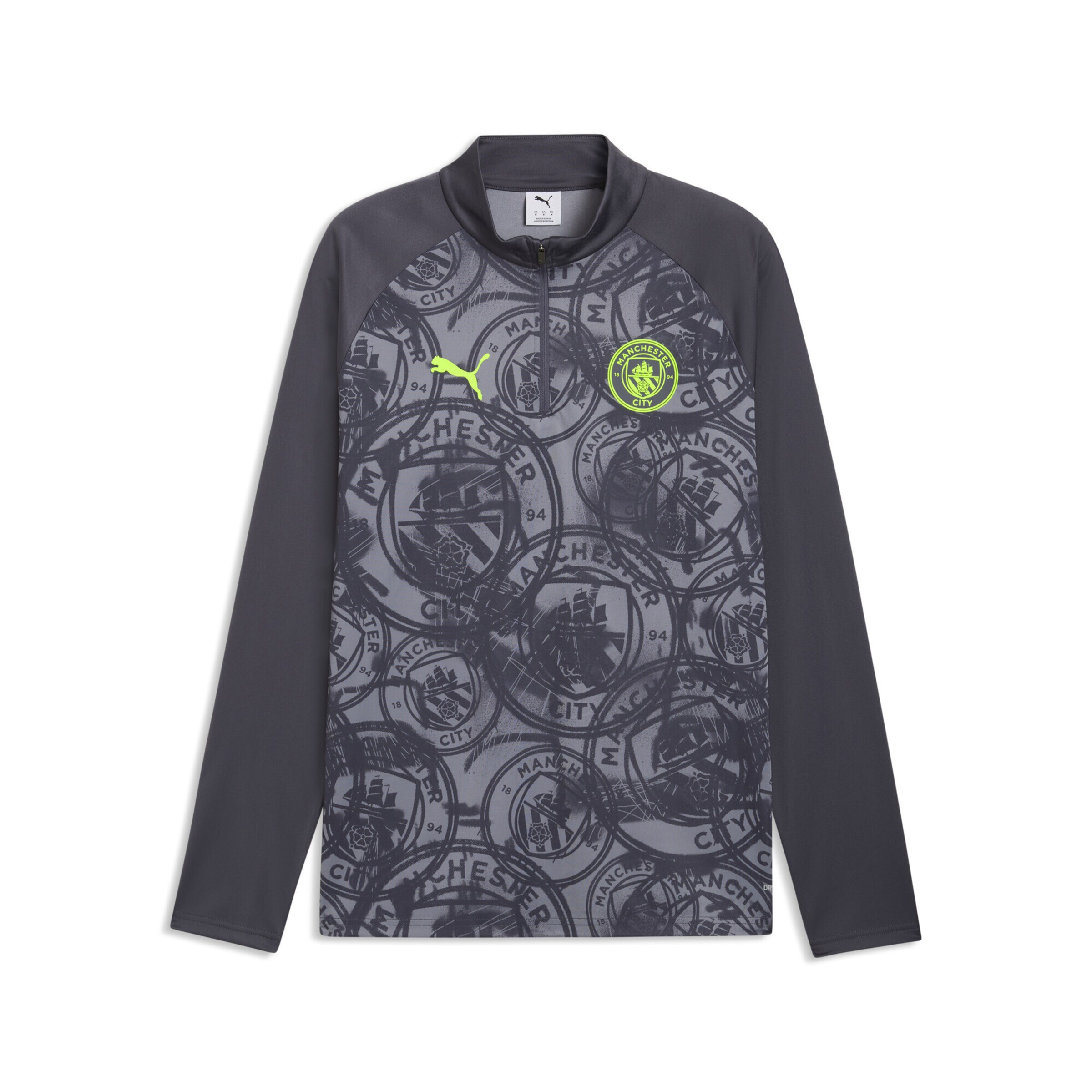 T-Shirt fonctionnel 'Manchester City' PUMA en gris : devant