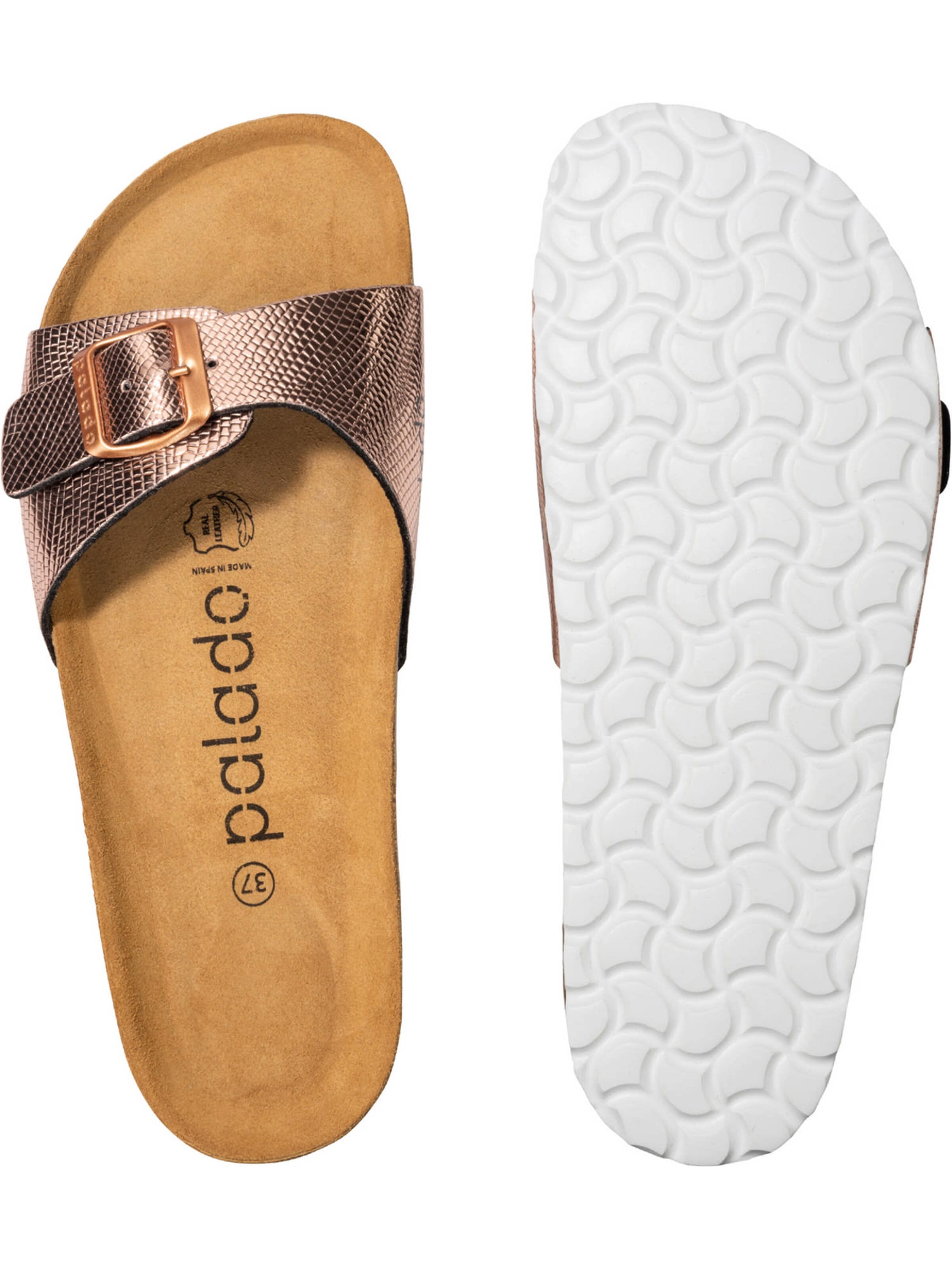 Palado - Zapatos abiertos 'Palado Malta Coralino' en oro