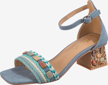 Alma En Pena Strap Sandals in Blue: front