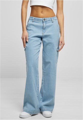 Wide Leg Jeans cargo Urban Classics en bleu : devant