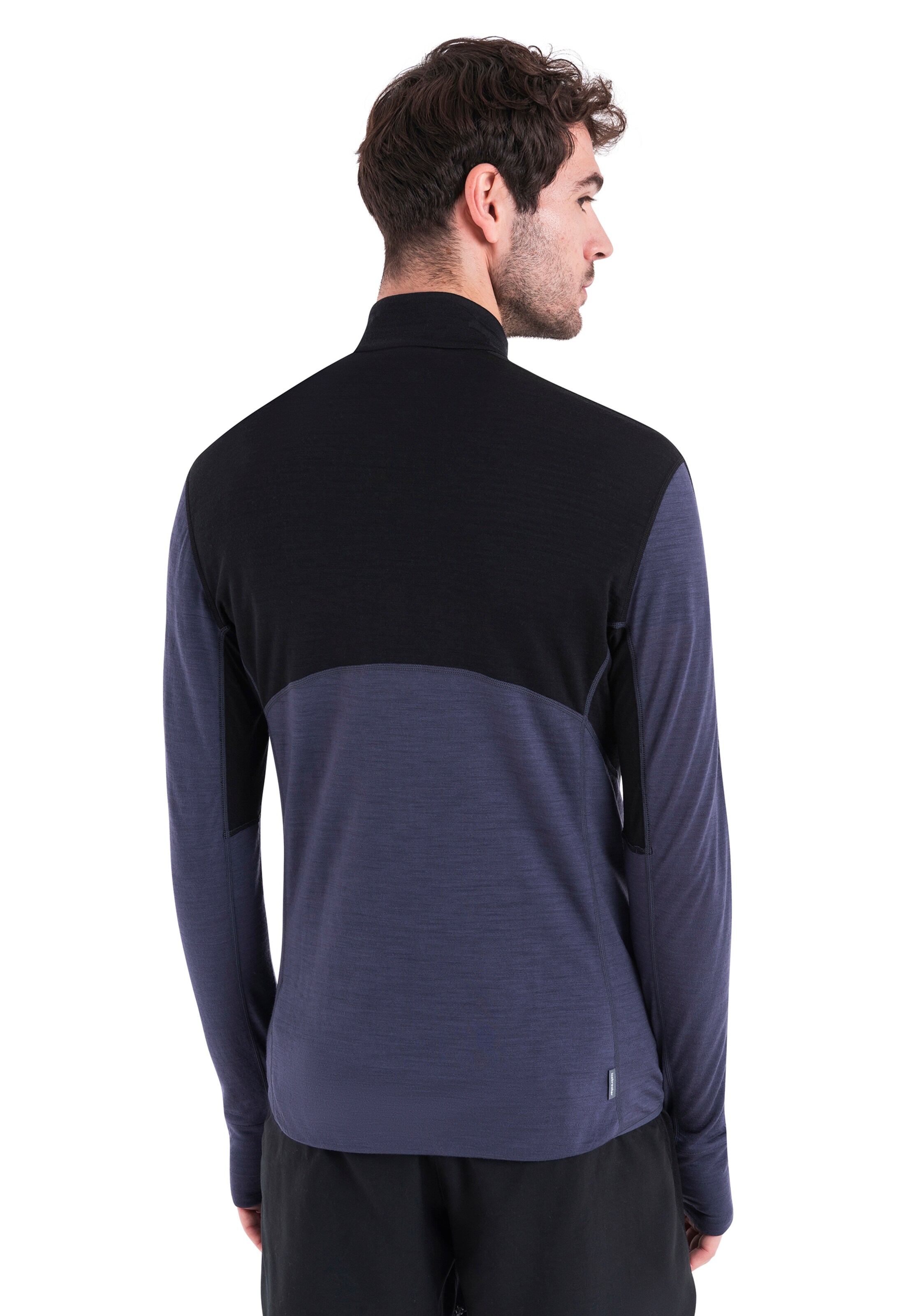 ICEBREAKERTehnička sportska majica 'Realfleece Descender' - crna boja