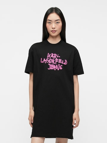KARL LAGERFELD JEANS Jurk in Zwart: voorkant
