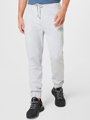 !Solid Tapered Pants in Grey: front