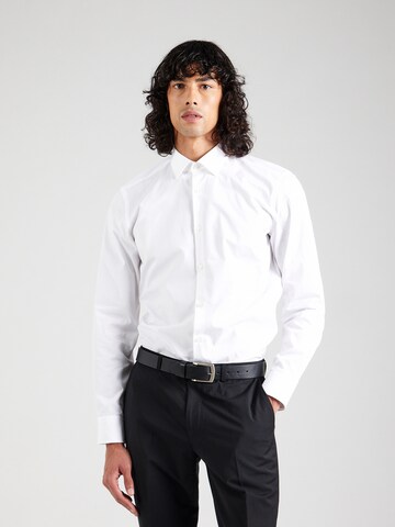 HUGO - Ajuste estrecho Camisa de negocios 'Jenno' en blanco: frente
