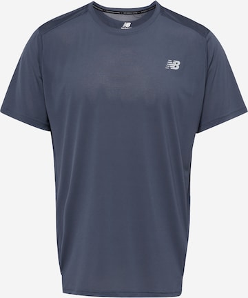 new balance - Camisa funcionais 'Accelerate' em azul: frente