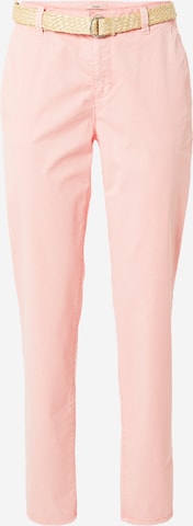 ESPRIT Slim fit Chino Pants in Pink: front