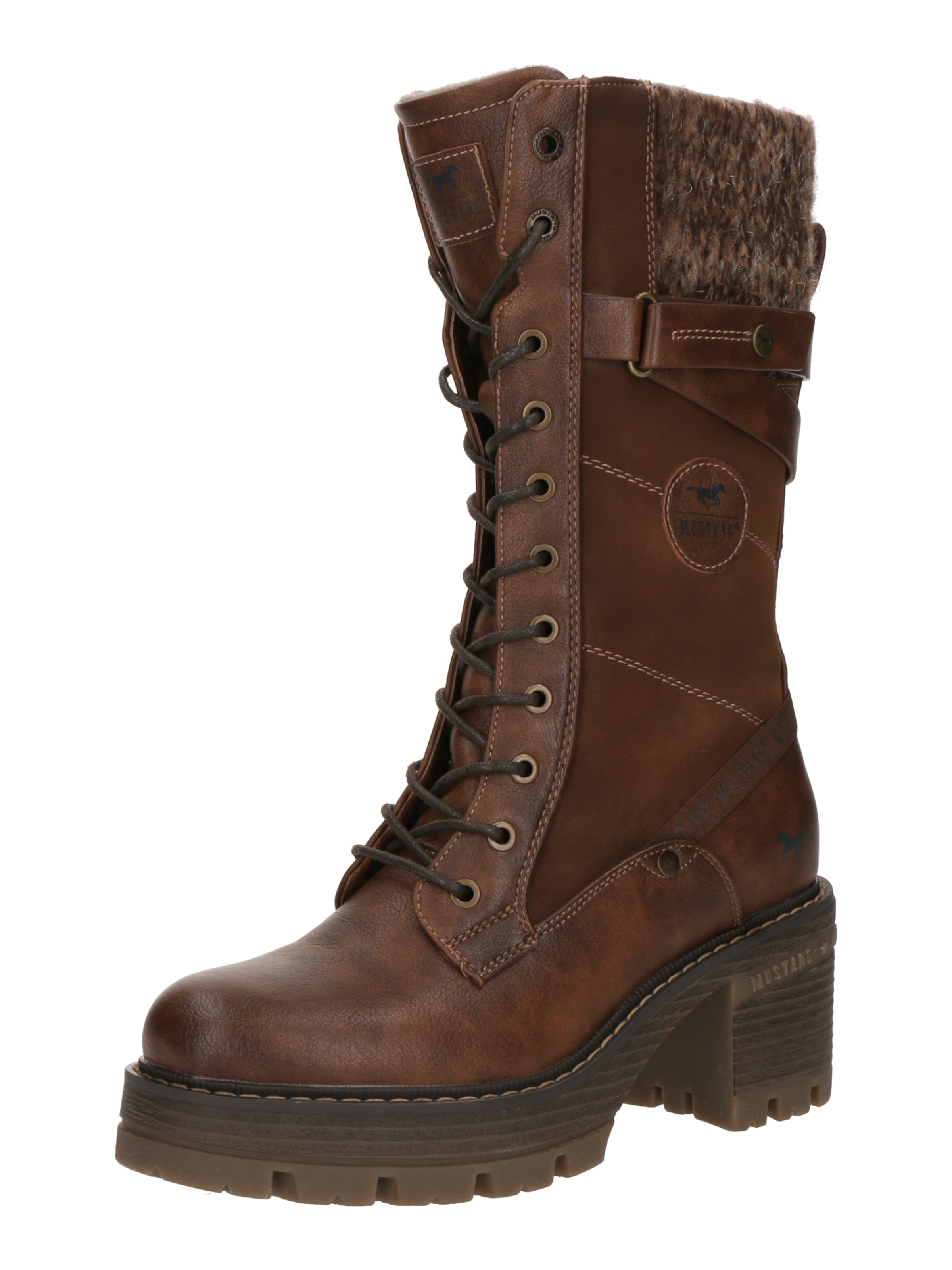 Stivale stringato di MUSTANG in marrone: frontale