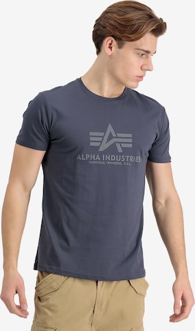 ALPHA INDUSTRIES Shirt 'Basic Logo' in Grau: Vorderseite