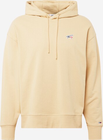 Sweat-shirt Tommy Jeans en beige : devant