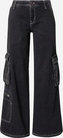 Wide leg Jeans cargo di BDG Urban Outfitters in nero: frontale