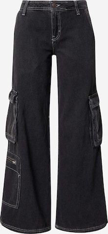 BDG Urban Outfitters Wide leg Cargojeans in Zwart: voorkant