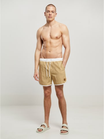 Urban Classics Badeshorts in Beige