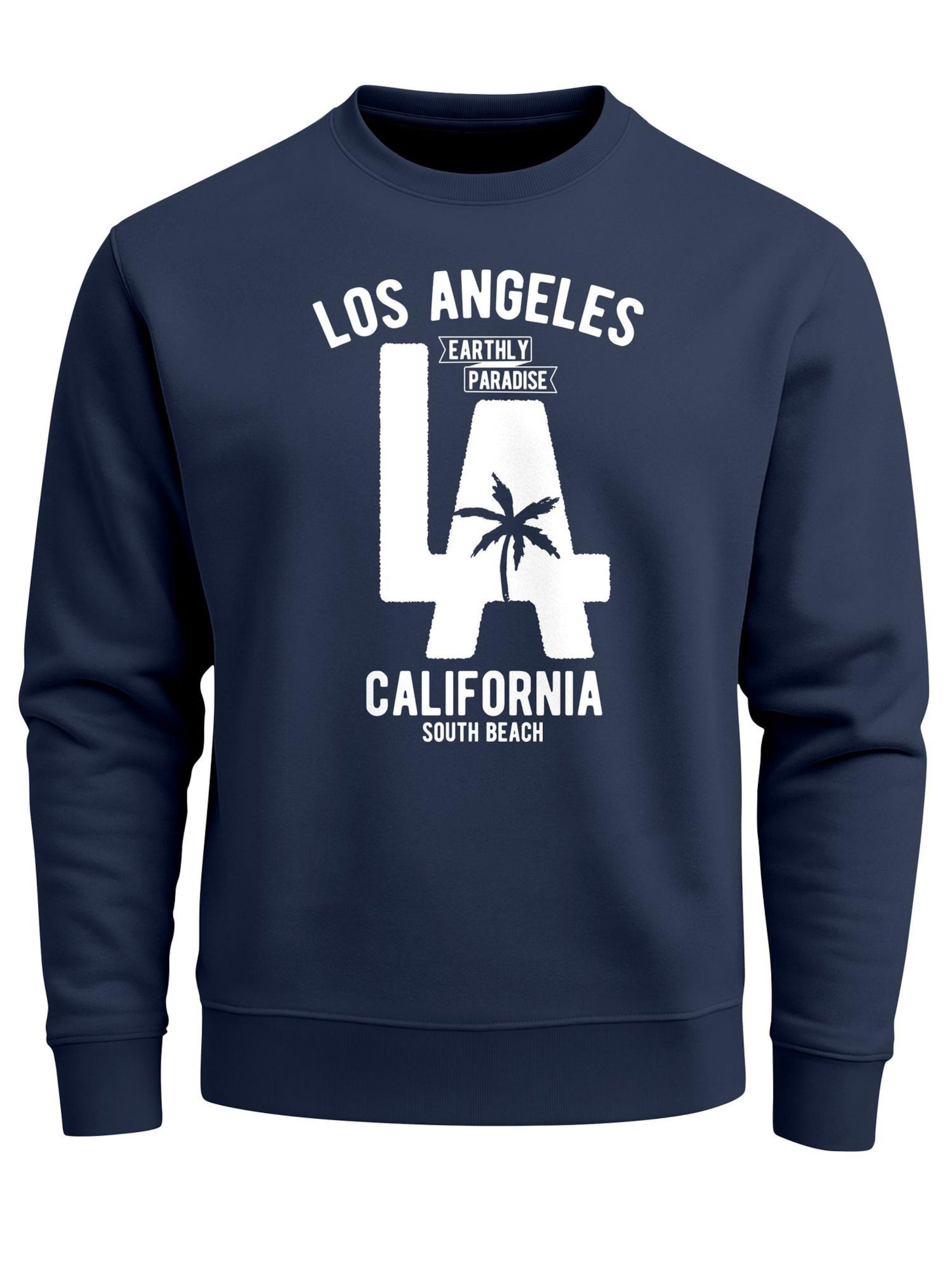 Neverless Sweatshirt 'LA California'‌‌‌‌‌‌‌‌‌‌ in Blau: Vorderseite