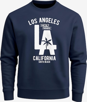 Neverless Sweatshirt 'LA California' in Blau: Vorderseite