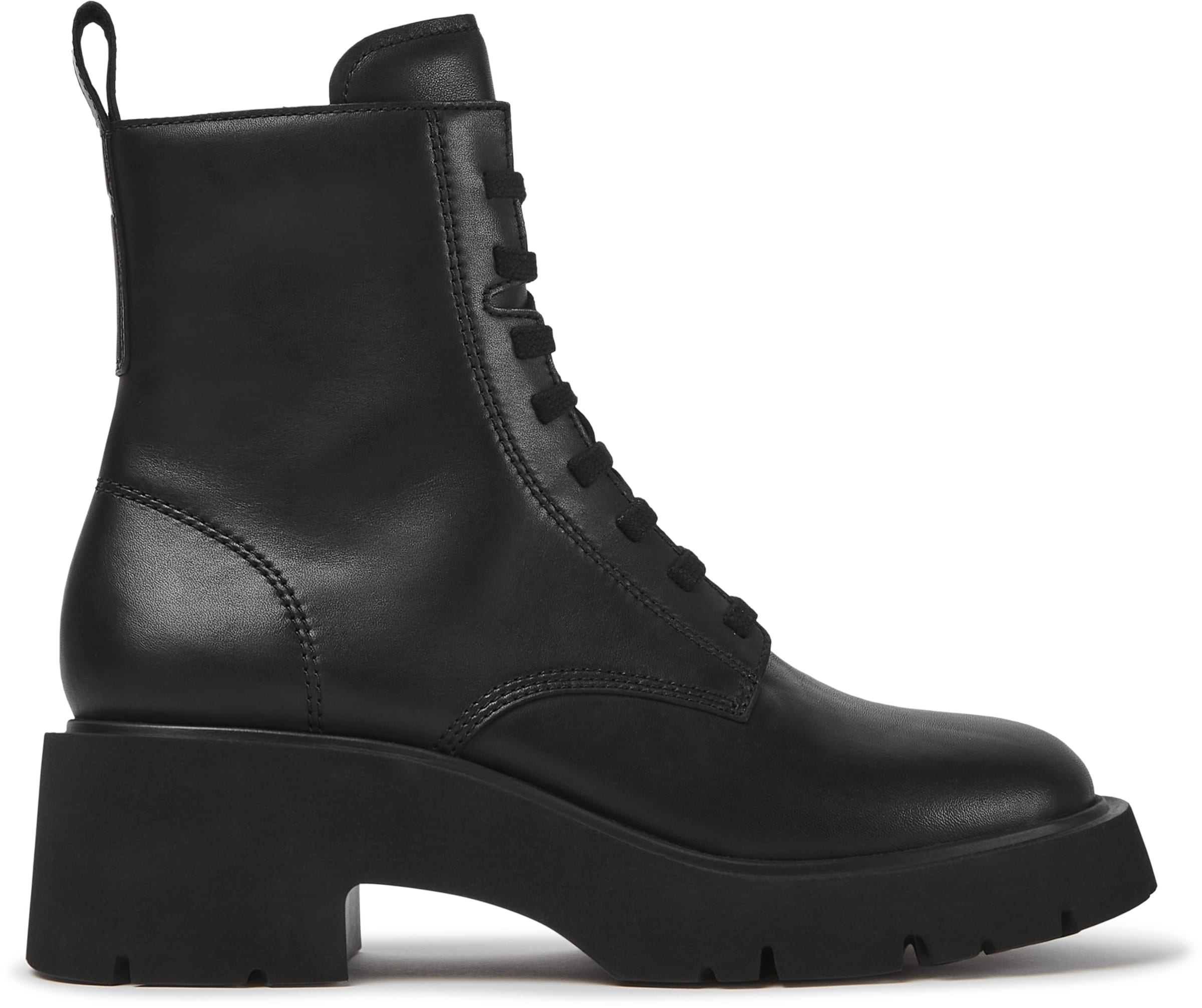 CAMPER Gležnarji z vezalkami 'Domaine' | črna barva