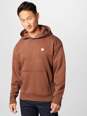 TOM TAILOR DENIM Sweatshirt in Brown: front