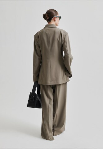 SECOND FEMALE Wide leg Bandplooibroek 'Carlane' in Bruin