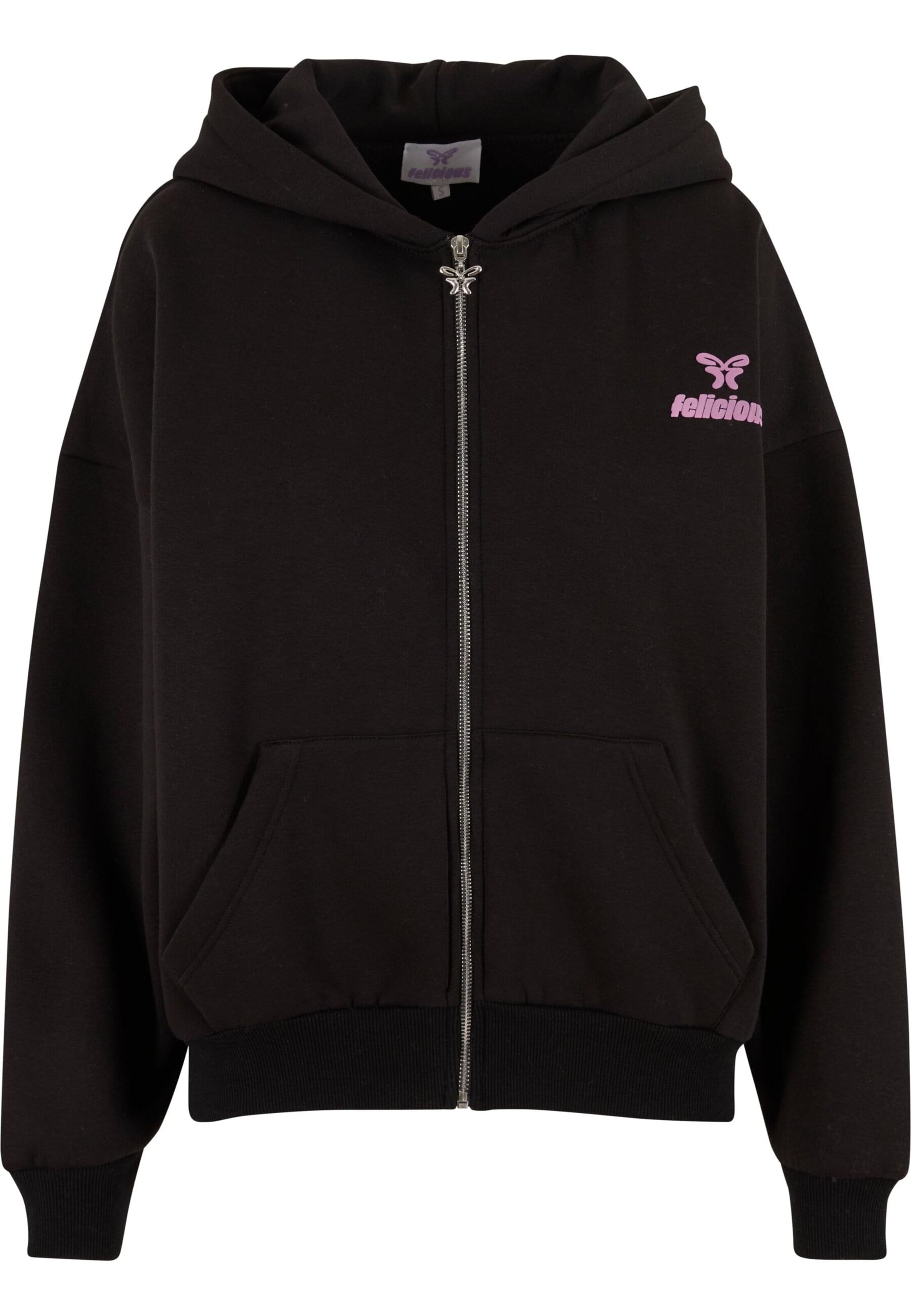 Felicious Sweatjacke in Schwarz: Vorderseite