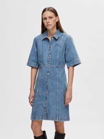 SELECTED FEMME Shirt Dress in Blue: front