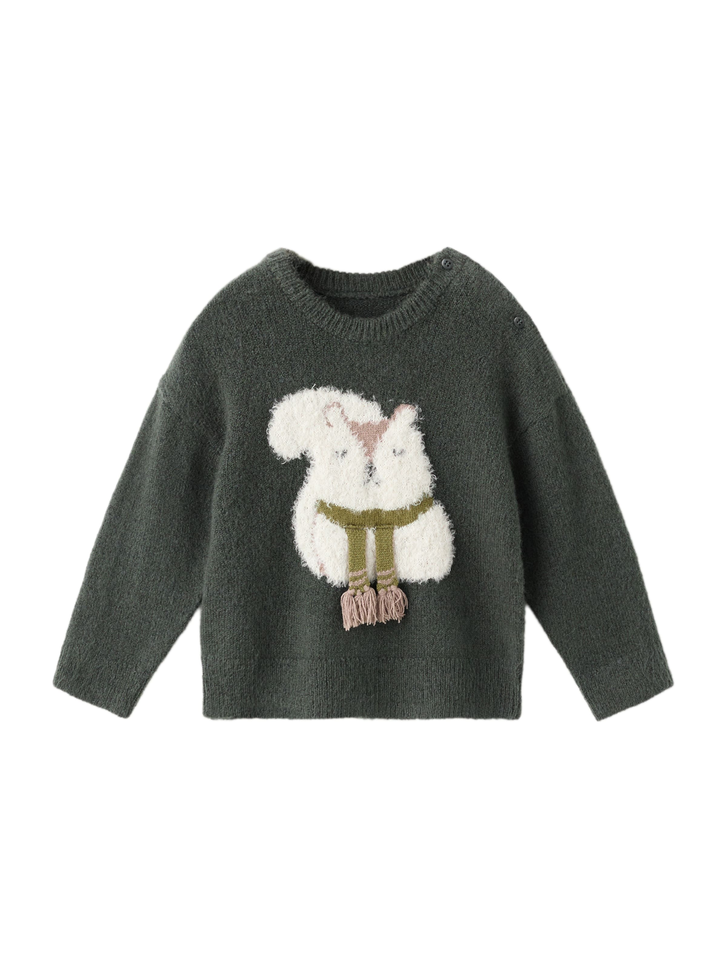 MANGO KIDS Pullover in Grün: Vorderseite