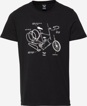 juoda Iriedaily Marškinėliai 'Bikeplosion': priekis
