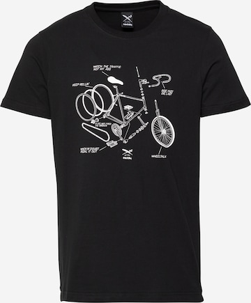 Iriedaily T-Shirt 'Bikeplosion' in Schwarz: Vorderseite