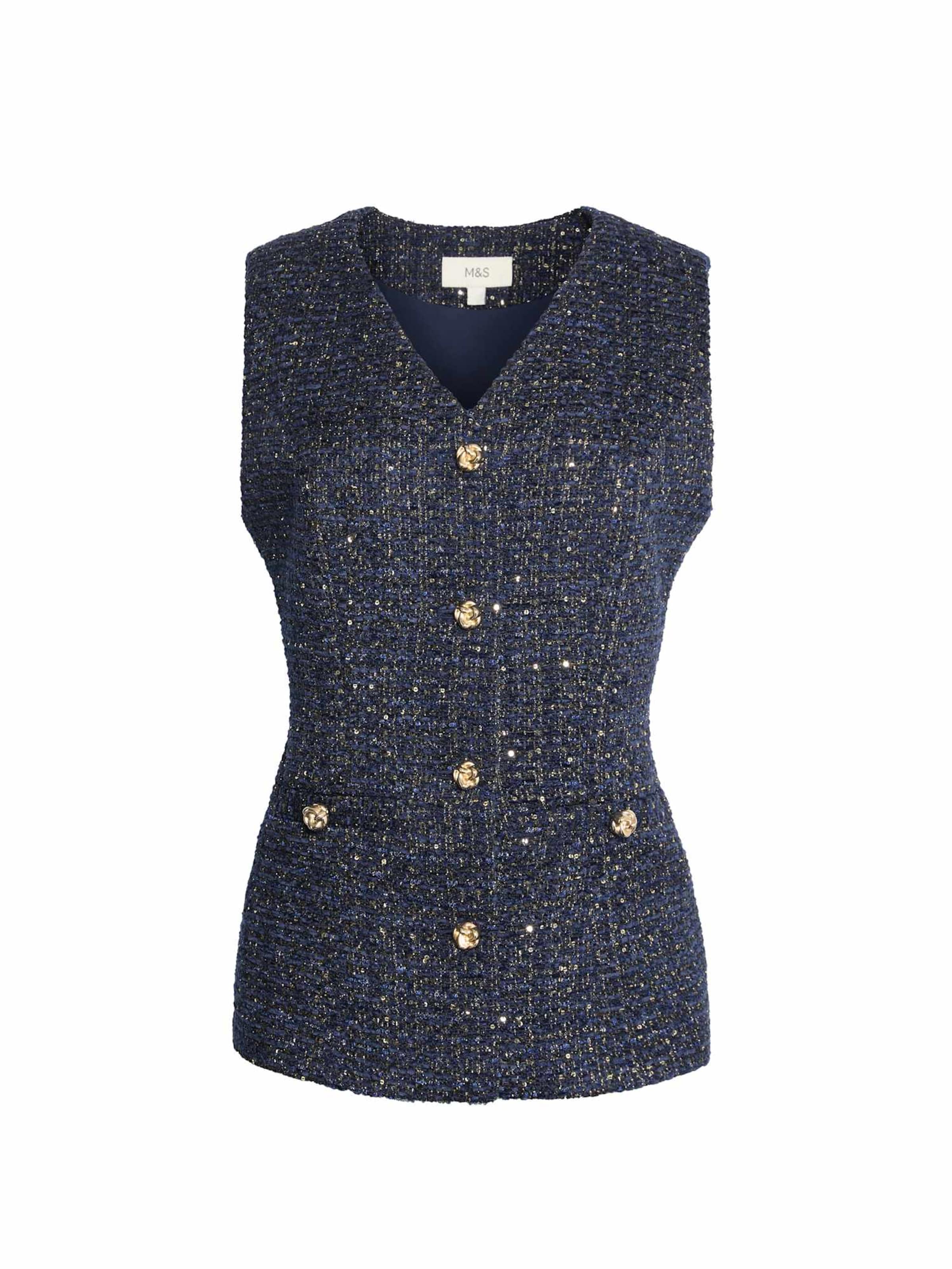 Marks & Spencer Bodywarmer in Blauw: voorkant