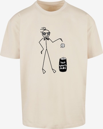 Merchcode Tričko 'Last Year' - Béžová: predná strana