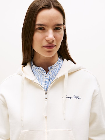 TOMMY HILFIGER Tepláková bunda - Biela