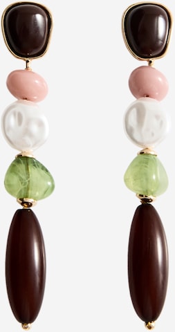 MANGONaušnice 'MELANIA' - smeđa boja: prednji dio