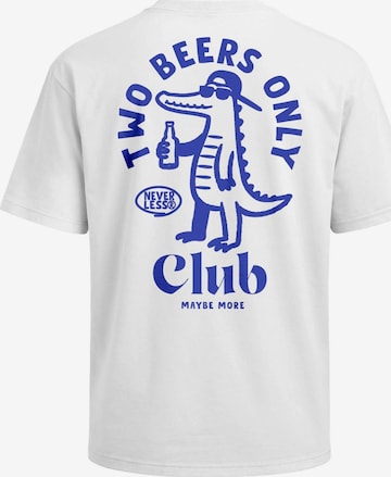 Neverless Shirt 'Two Beers only' in Weiß: Vorderseite