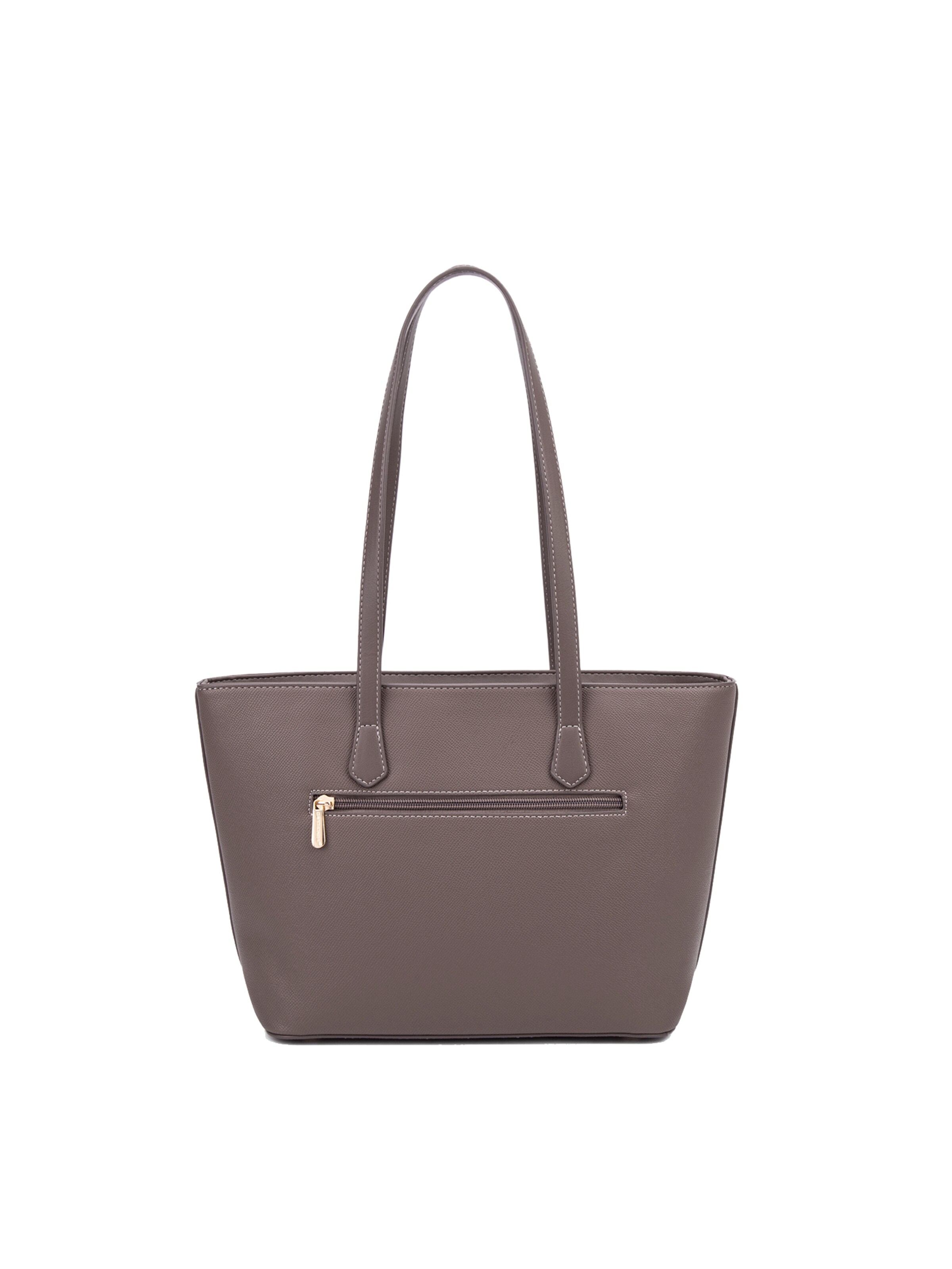 Borsa a spalla 'Borsa a Spalla Donna Vegan Leather 36x23 cm - Chiusura Zip' di David Jones in marrone