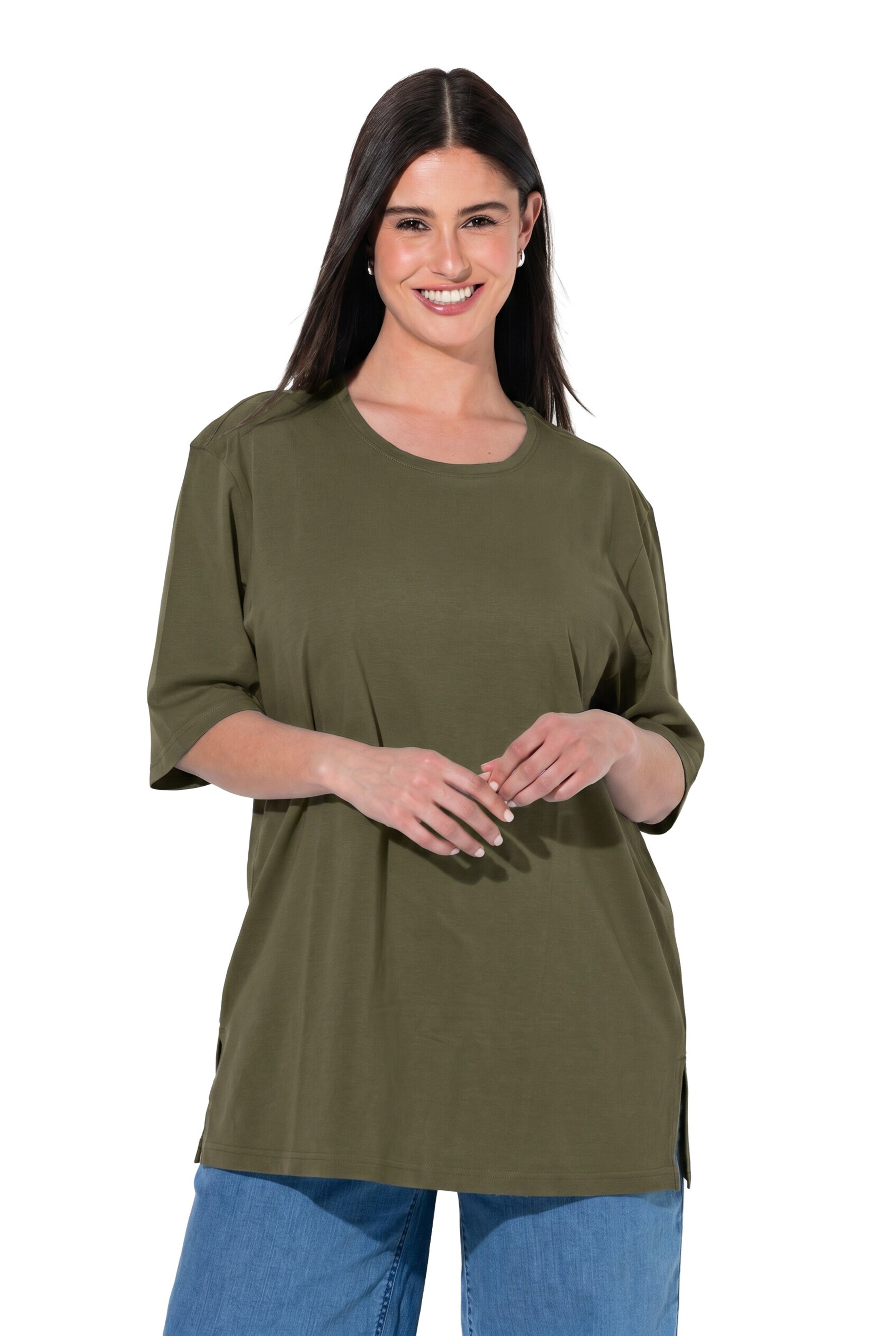 Ulla Popken Shirt in Grün: Vorderseite