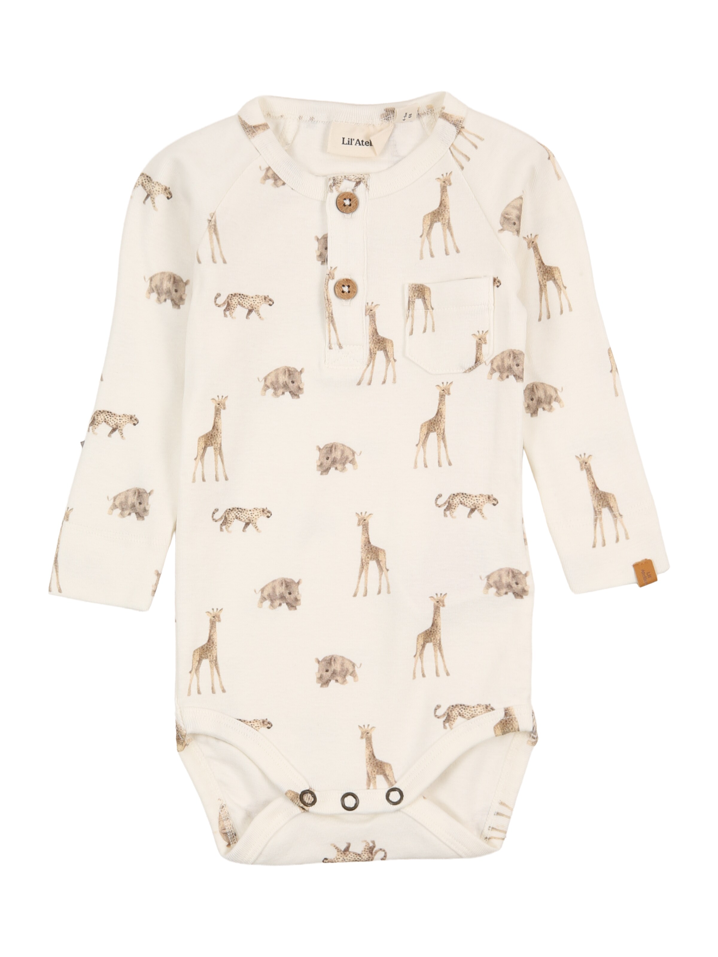 Lil'Atelier Rompertje/body 'NBMGAYO' in Wit: voorkant