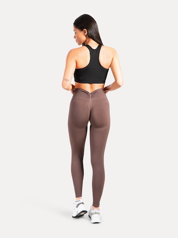 Skinny Leggings Smilodox en marron