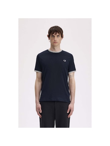 T-Shirt Fred Perry en bleu : devant
